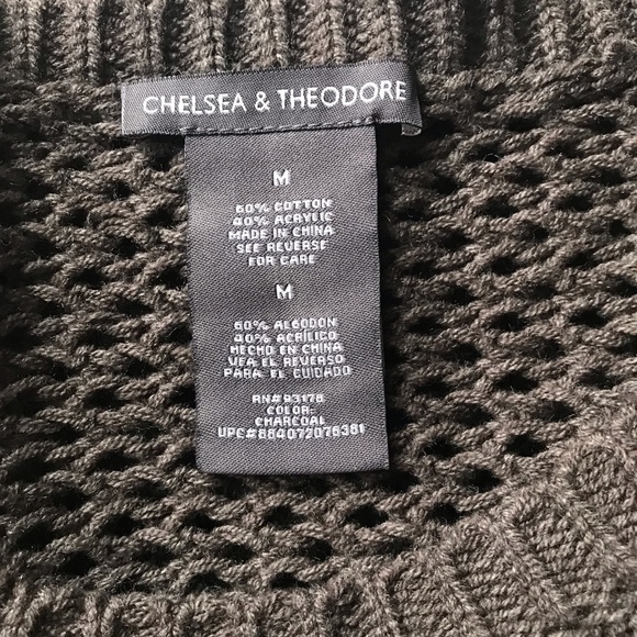 Crochet Knit Sweater 3/4 sleeve - Picture 5 of 7